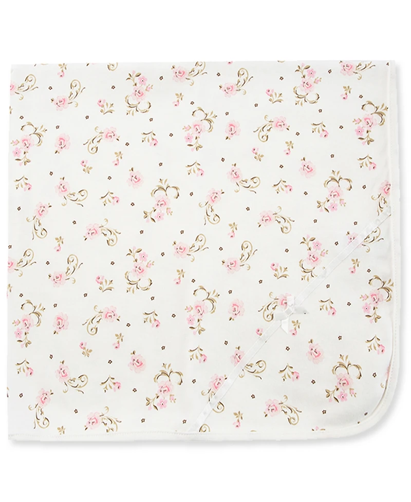 Little Me Baby Girls Sweet Vintage Rose Print Blanket