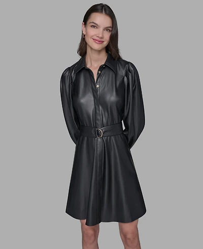 Karl Lagerfeld Paris Women's Collared Shirt Dress