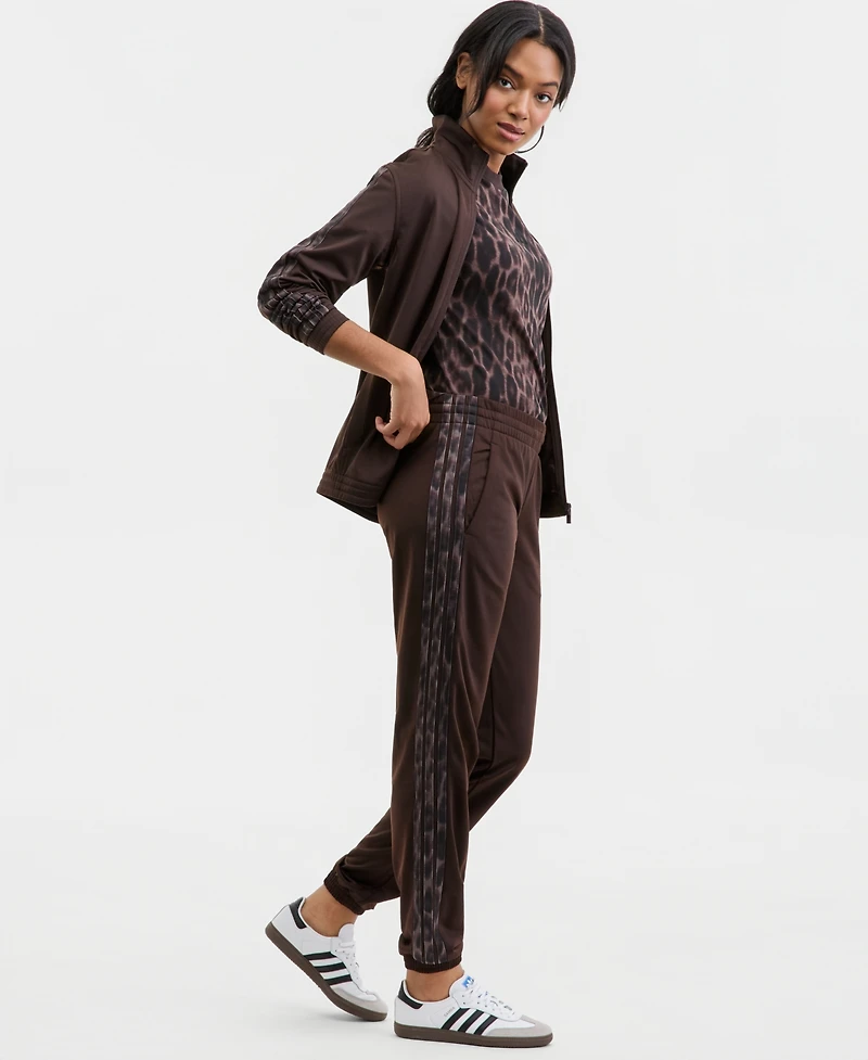 adidas Women's Three Stripes Leopard Print Track Pants