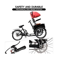 Artudatech 20 inches Pet Dog Cart Tricycle Shopping Three Wheel Tricycle with Sunshade
