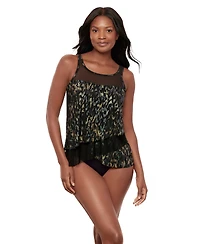 Miraclesuit Women's Sparkle Plenty Mirage Underwire Tankini Top