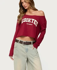 Edikted Womens La Babe Off Shoulder Top