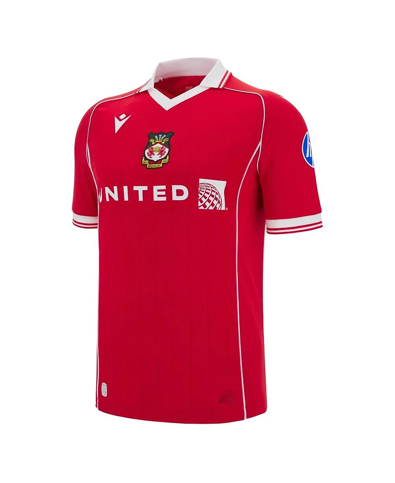 Macron Big Boys and Girls Red Wrexham 2025/26 Home Replica Jersey