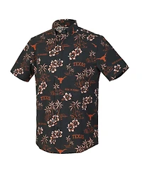 Reyn Spooner Men's Black Texas Longhorns Kekai Classic Tri-Blend Button-Down Shirt