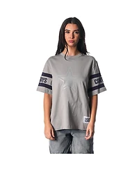 The Wild Collective Women's Black Dallas Cowboys Drop Shoulder T-Shirt