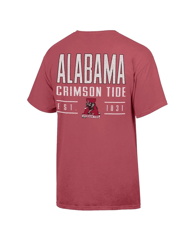 ComfortWash Men's Crimson Alabama Crimson Tide Big Name T-Shirt
