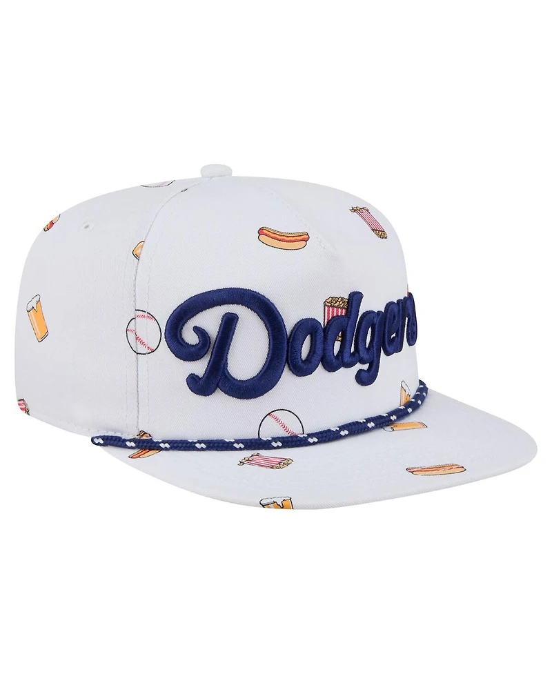 New Era Men's White Los Angeles Dodgers Team Cheer Rope 19TWENTY Adjustable Hat