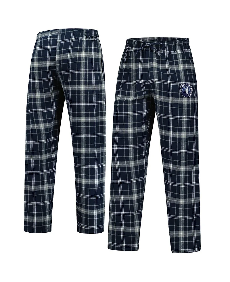 Concepts Sport Men's Navy/Gray Minnesota Timberwolves Ultimate Plaid Flannel Pants