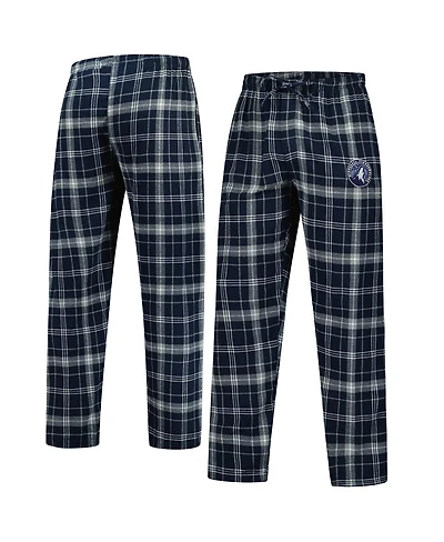 Concepts Sport Men's Navy/Gray Minnesota Timberwolves Ultimate Plaid Flannel Pants