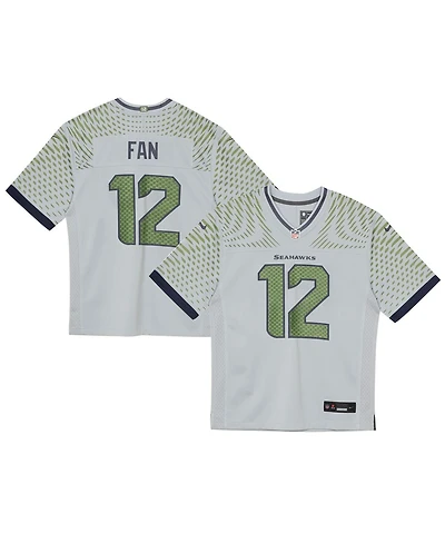 Nike Toddler 12s Wolf Gray Seattle Seahawks 2025 Rivalries Collection Game Jersey