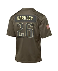 Nike Big Boys and Girls Saquon Barkley Olive Philadelphia Eagles 2025 Salute to Service Game Jersey