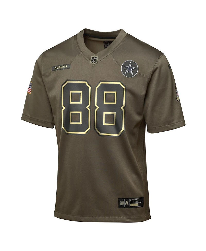 Nike Big Boys and Girls CeeDee Lamb Olive Dallas Cowboys 2025 Salute to Service Game Jersey