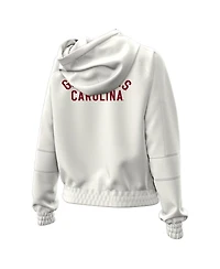 Under Armour Women's Natural South Carolina Gamecocks Gameday Rival Fleece Full-Zip Cropped Hoodie