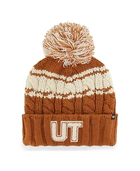 '47 Brand Women's Texas Orange Texas Longhorns Emma Cuffed with Pom Knit Hat