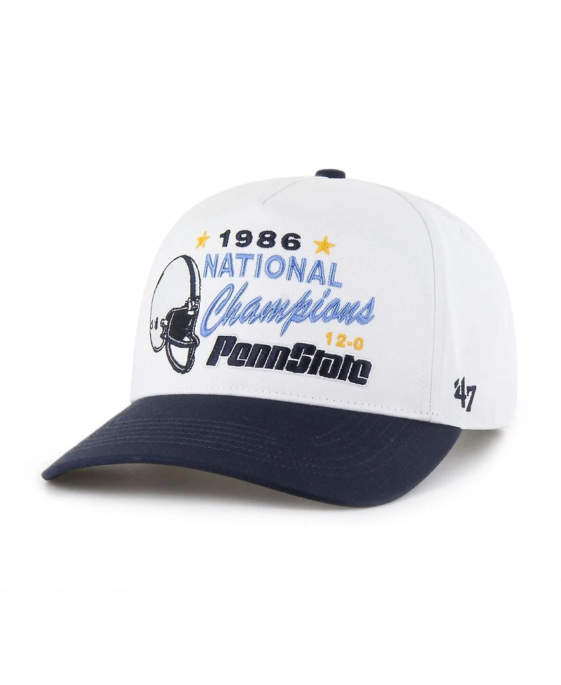 '47 Brand Men's and Women's White Penn State Nittany Lions 1986 National Champions Vault Two-Tone Hitch Adjustable Hat