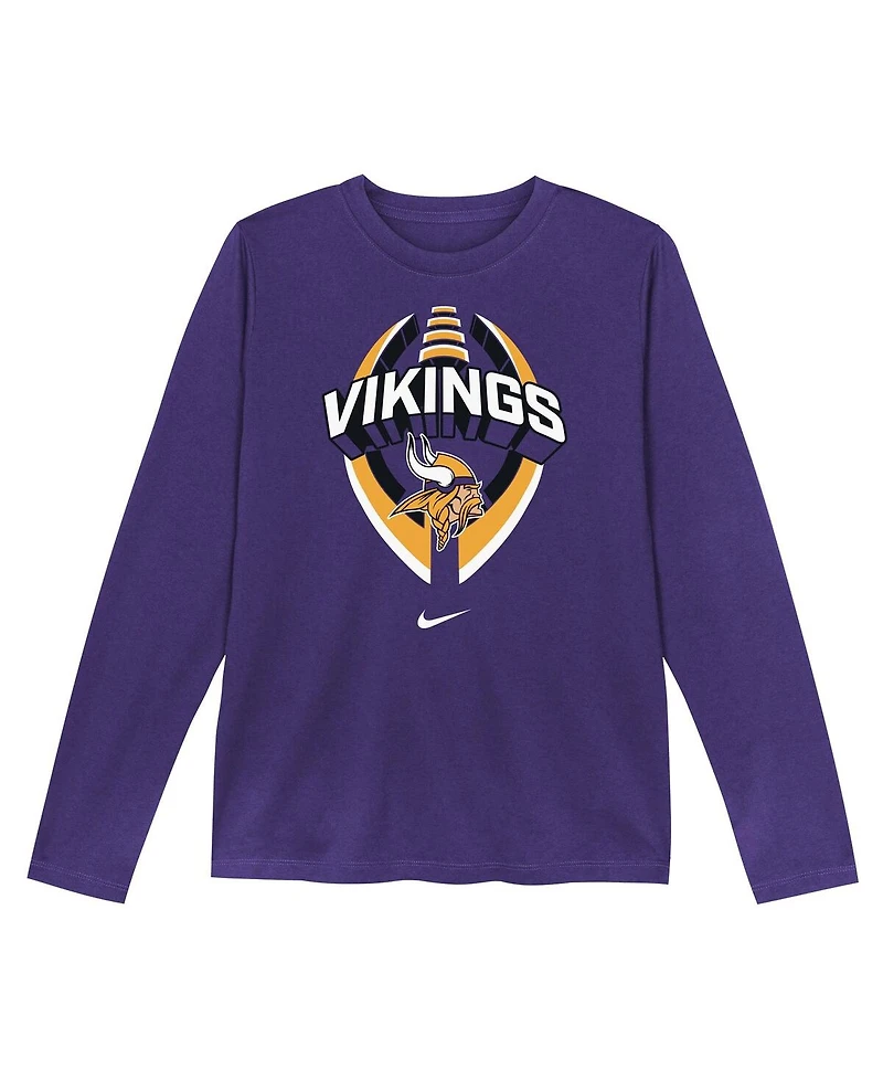 Nike Toddler Purple Minnesota Vikings Primetime Legend Icon Long Sleeve Performance T-Shirt