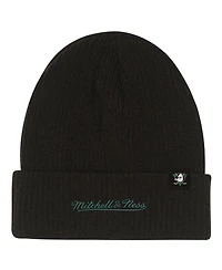 Mitchell & Ness Big Boys and Girls Black Anaheim Ducks Neon Line Lights Cuffed Knit Hat