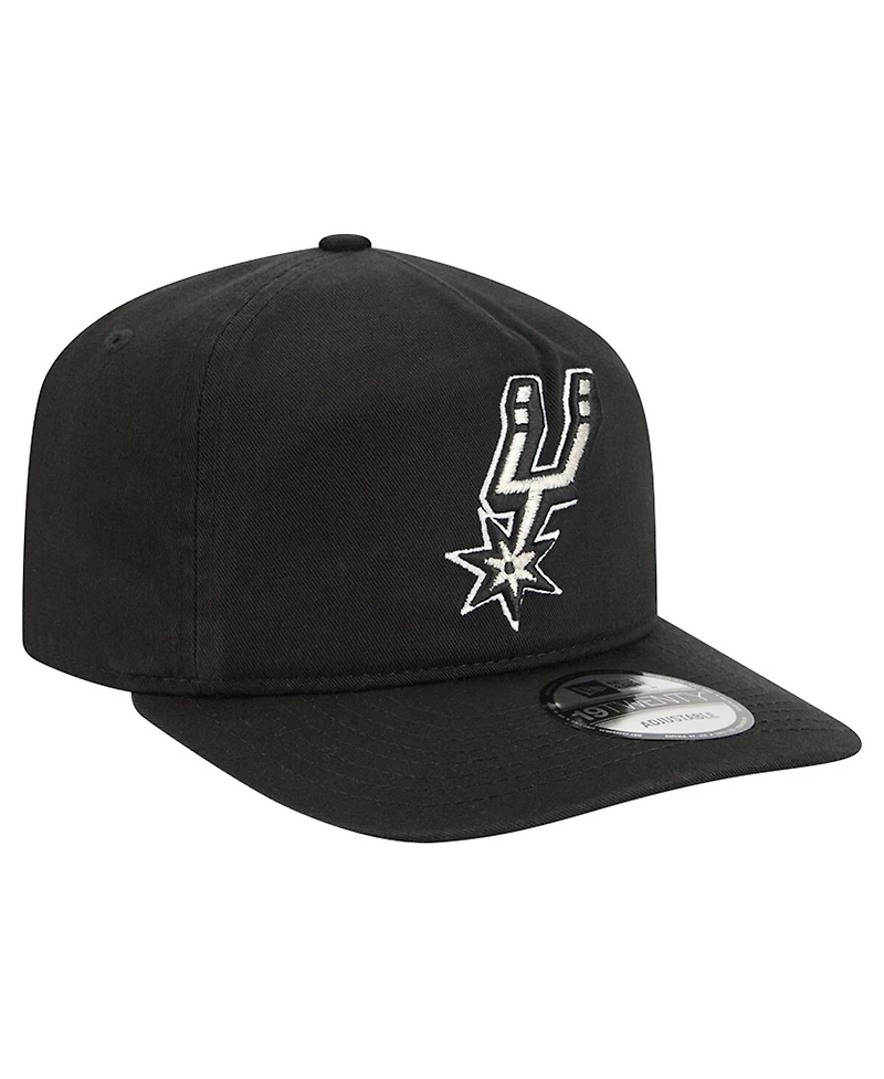 New Era Men's Black San Antonio Spurs Cotton 19TWENTY Adjustable Hat