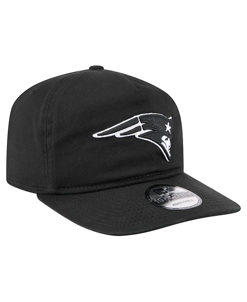 New Era Men's Black/White New England Patriots 19TWENTY Adjustable Hat
