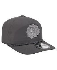 New Era Men's Graphite Chicago Blackhawks Tonal Rope 19TWENTY Adjustable Hat