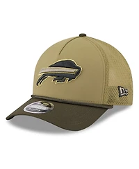 New Era Big Boys and Girls Green/Dark Green Buffalo Bills 2025 Salute to Service 9FORTY A-Frame Adjustable Hat