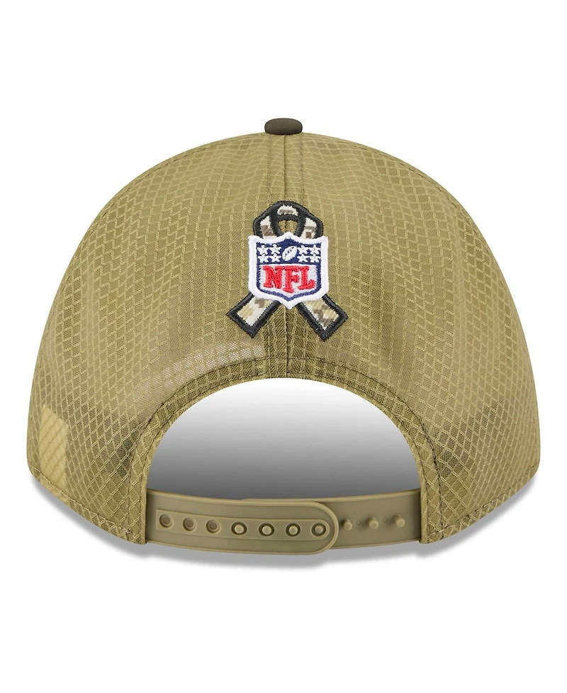 New Era Men's Green New York Giants 2025 Salute to Service 9FORTY A-Frame M-Crown Adjustable Hat