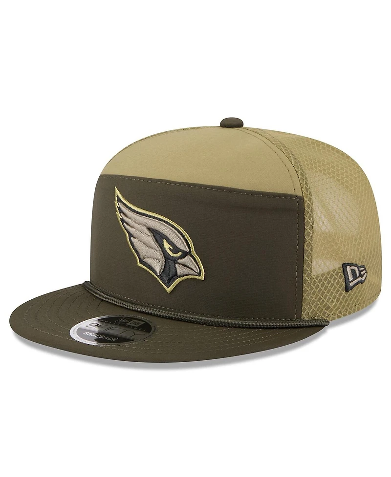 New Era Men's Dark Green Arizona Cardinals 2025 Salute to Service Split Panel 9FIFTY Snapback Hat