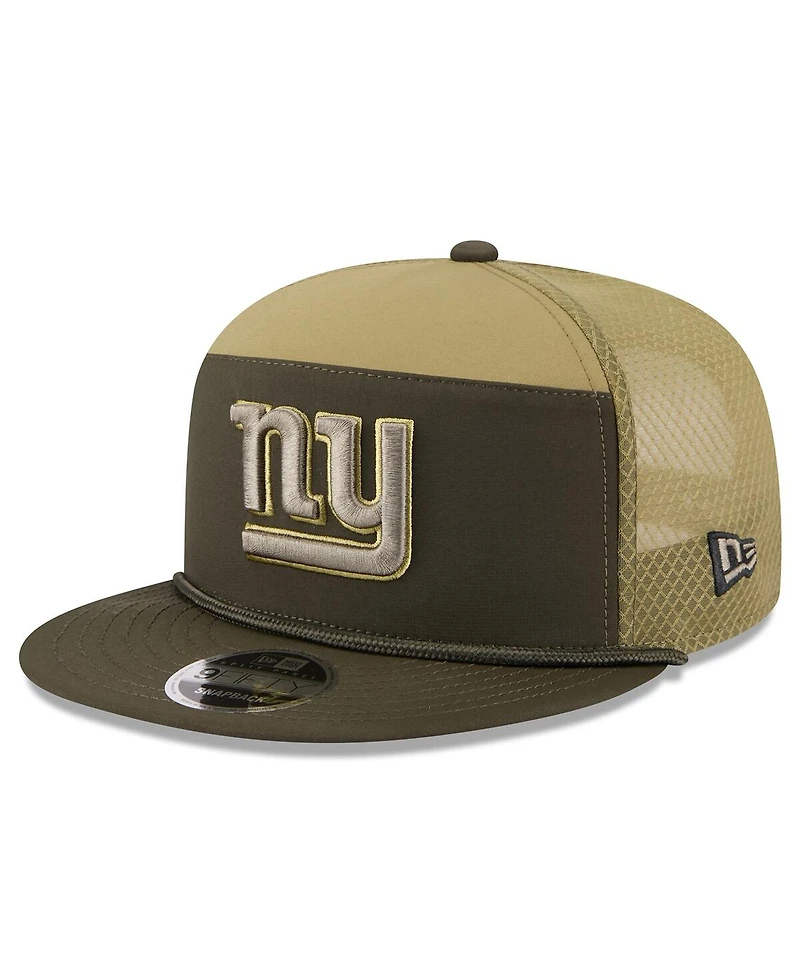 New Era Men's Dark Green New York Giants 2025 Salute to Service Split Panel 9FIFTY Snapback Hat