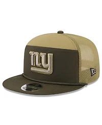 New Era Men's Dark Green New York Giants 2025 Salute to Service Split Panel 9FIFTY Snapback Hat