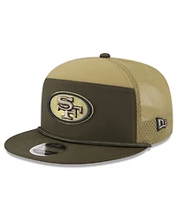 New Era Men's Dark Green San Francisco 49ers 2025 Salute to Service Split Panel 9FIFTY Snapback Hat