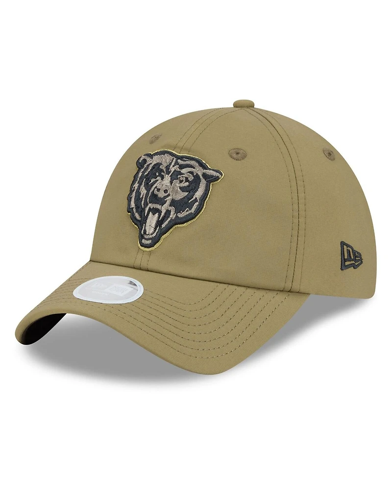 New Era Women's Green Chicago Bears 2025 Salute to Service Pony Tail Adjustable Hat