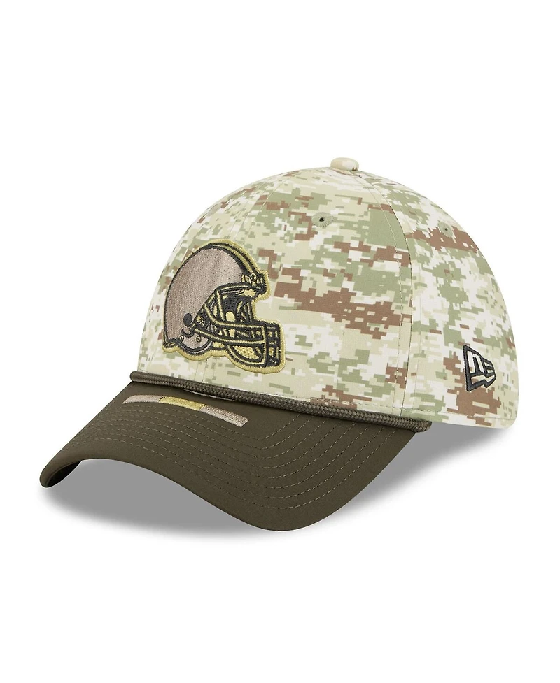 New Era Men's Camo/Dark Green Cleveland Browns 2025 Salute to Service 39THIRTY Flex Hat
