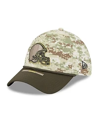 New Era Men's Camo/Dark Green Cleveland Browns 2025 Salute to Service 39THIRTY Flex Hat