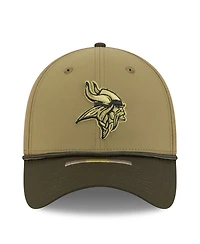 New Era Men's Green/Dark Green Minnesota Vikings 2025 Salute to Service 39THIRTY Flex Hat