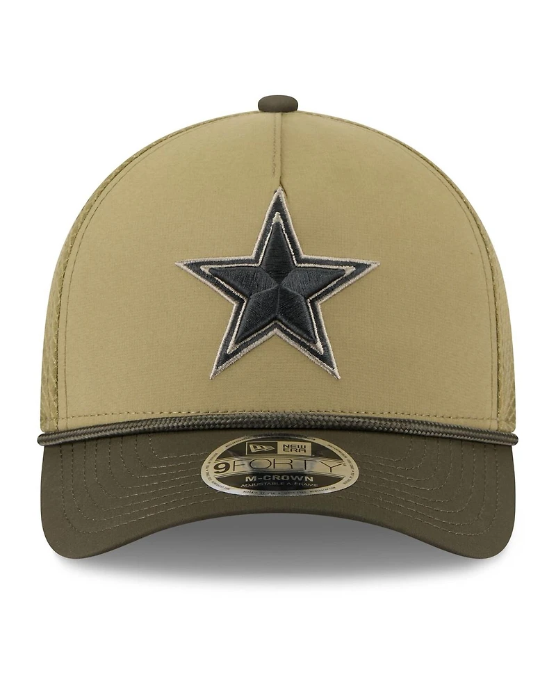 New Era Men's Green Dallas Cowboys 2025 Salute to Service 9FORTY A-Frame M-Crown Adjustable Hat