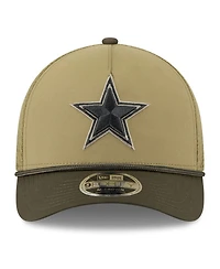 New Era Men's Green Dallas Cowboys 2025 Salute to Service 9FORTY A-Frame M-Crown Adjustable Hat