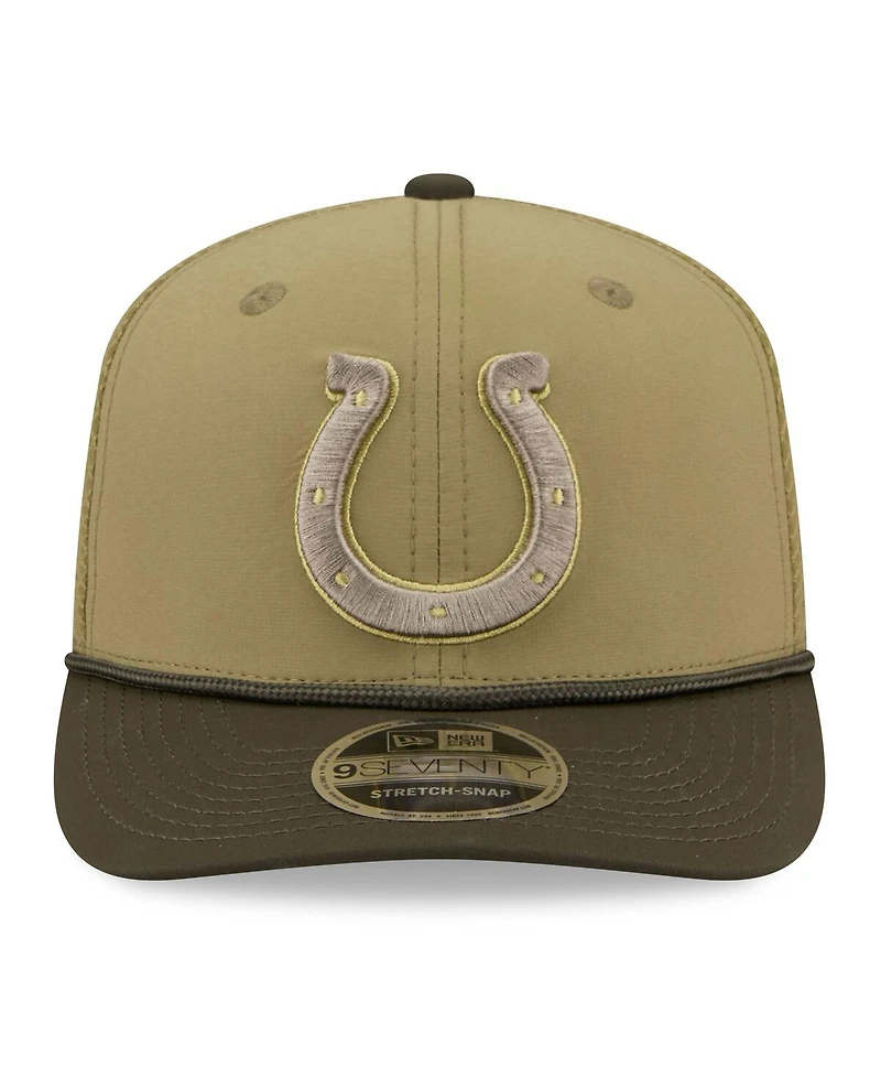 New Era Men's Green/Dark Green Indianapolis Colts 2025 Salute to Service 9SEVENTY Adjustable Hat
