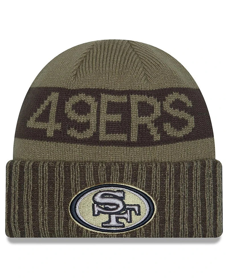 New Era Men's Dark Green San Francisco 49ers 2025 Salute to Service Cuffed Knit Hat