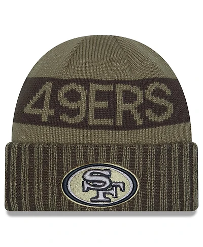 New Era Men's Dark Green San Francisco 49ers 2025 Salute to Service Cuffed Knit Hat