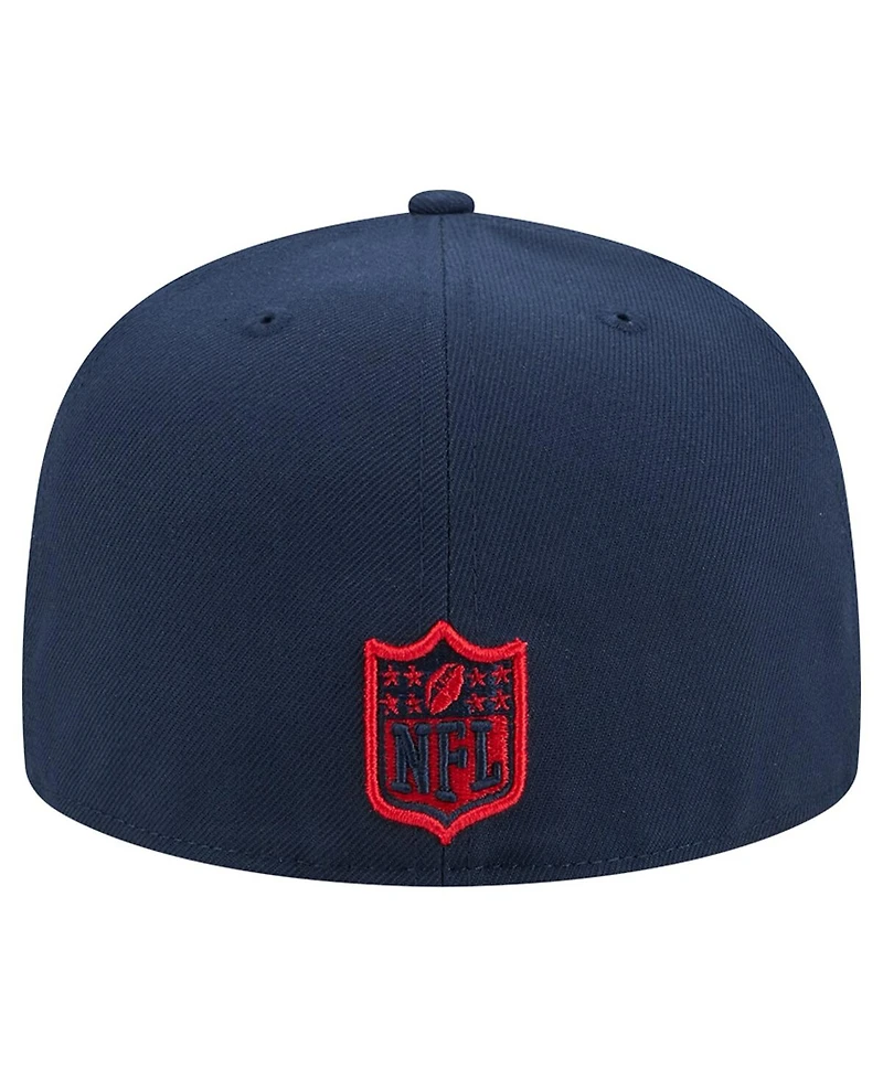 New Era Men's Navy England Patriots Tri-Hit 59FIFTY Fitted Hat