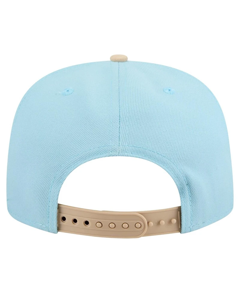 New Era Men's Light Blue/Light Beige Los Angeles Angels Color Pack A-Frame 9FIFTY Snapback Hat