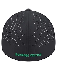 New Era Men's Black Boston Celtics Night 39THIRTY Flex Hat