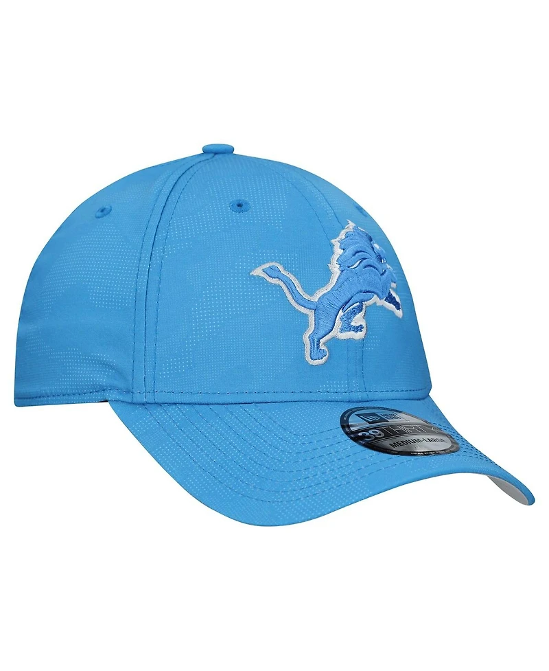New Era Men's Blue Detroit Lions Tonal Camo 39THIRTY Stretch Fit Hat