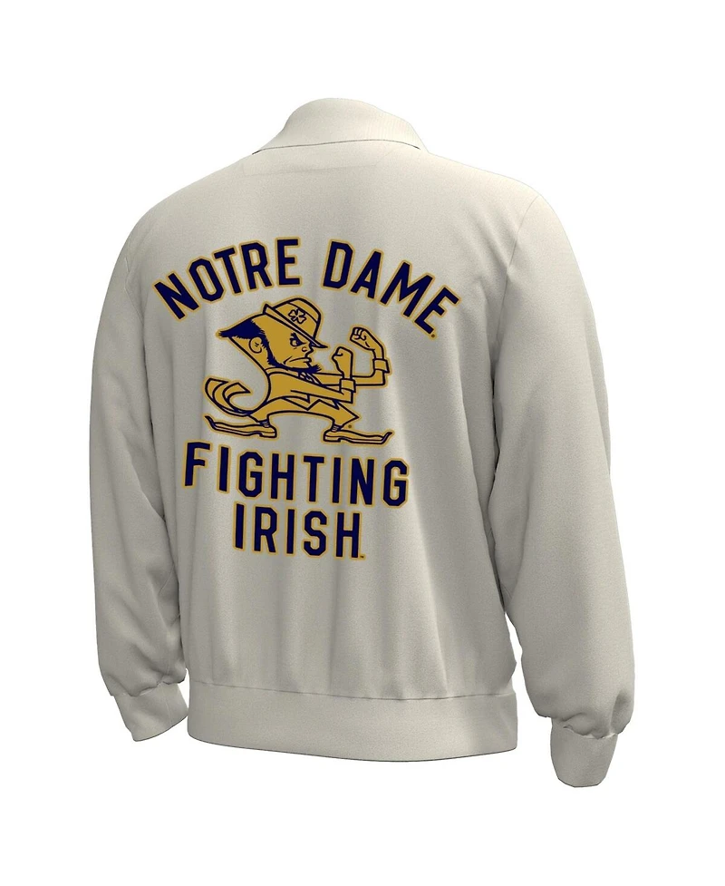 Under Armor Men's Stone Notre Dame Fighting Irish Gameday Icon Full-Snap Fleece Jacket