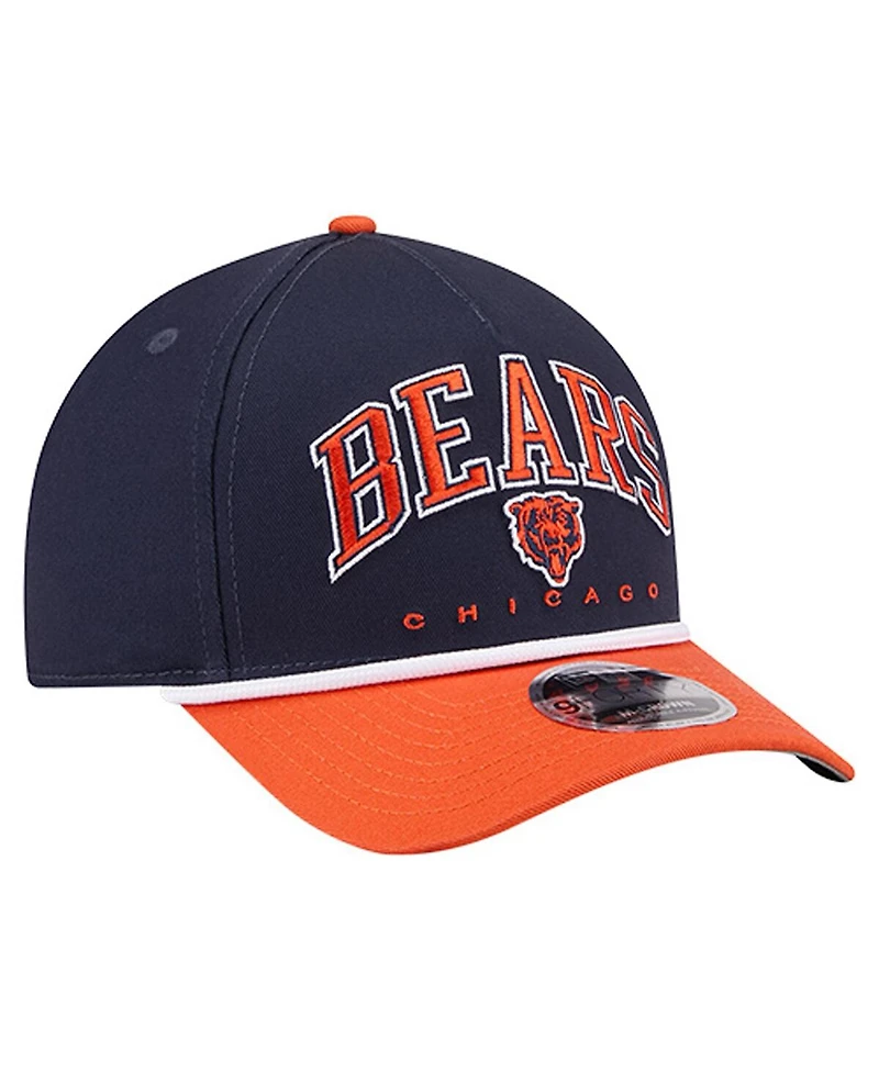 New Era Men's Navy Chicago Bears Bear Arch 9FORTY A-Frame Adjustable Hat