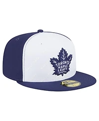 New Era Men's White/Blue Toronto Maple Leaf's Repeat Two-Tone 59FIFTY Fitted Hat