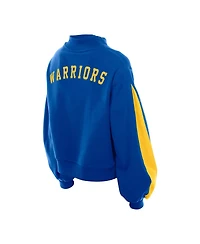 New Era Women's Royal Golden State Warriors Sport Night Balloon Sleeves Sweatshirt