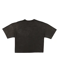 New Era Women's Black Dallas Cowboys Boxy Cropped Sport Night Mineral Wash T-Shirt