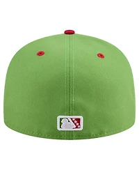 New Era Men's White Lansing Lugnuts Theme Nights 59FIFTY Fitted Hat