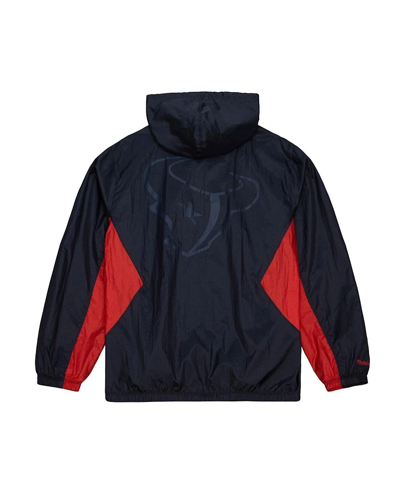 Mitchell & Ness Men's Navy Houston Texans Playmaker Full-Zip Windbreaker Jacket